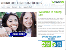 Tablet Screenshot of lonestarregion.younglife.org