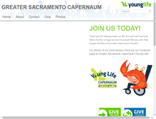 Tablet Screenshot of greatersacramentocapernaum.younglife.org