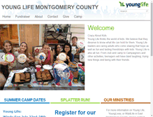 Tablet Screenshot of montgomerycounty.younglife.org