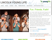 Tablet Screenshot of lincoln.younglife.org