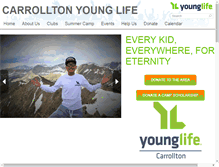 Tablet Screenshot of carrollton.younglife.org