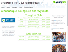 Tablet Screenshot of albuquerque.younglife.org