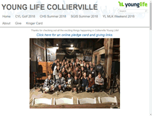 Tablet Screenshot of collierville.younglife.org