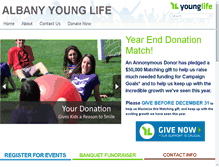 Tablet Screenshot of albany.younglife.org