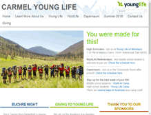 Tablet Screenshot of carmel.younglife.org